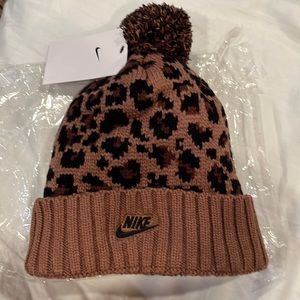 Leopard Nike Hat with puff